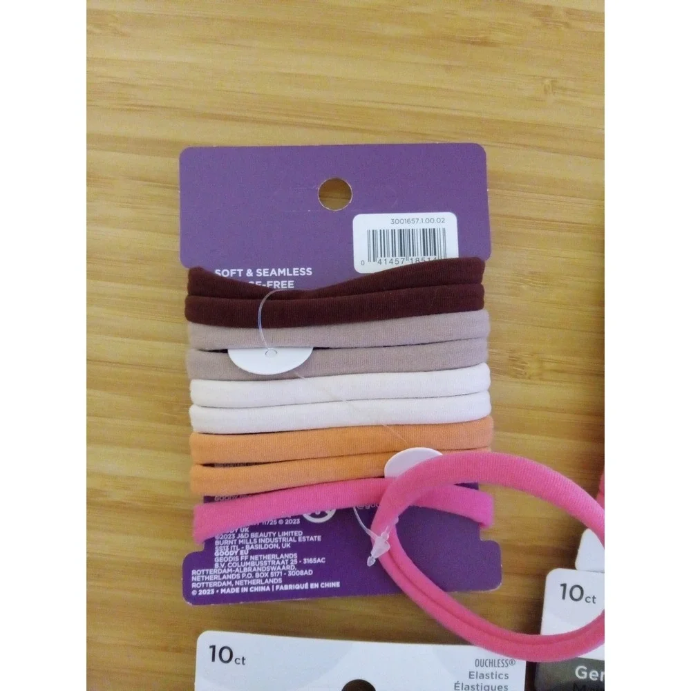 Goody Ouchless Gentle Hold Hair Elastics 60ct Lot Soft Seamless Ties‎ 18514